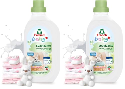 Frosch Baby - Suavizante Concentrado Liquido para Lavadora para Ropa de Bebé, Apto para Pieles Sensibles, Producto Ecológico y Hipoalergénico - 900 ml (Paquete de 2)
