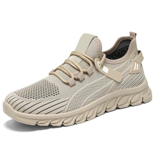 Chaussures de course pour homme à enfiler en maille tricotée