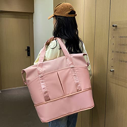 Sacola feminina bolsa de ginástica expansível bolsa de viagem de fim de semana bolsa de treino bolsa