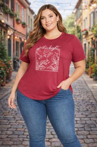 Image of In Love Women's Graphic Printed Cotton Plus Size Longline T-Shirt | Cotton fabric - soft longline T-shirt with easy plus-size fit