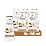 Dove Advanced Care Pampering Body Wash Body Cleanser shower gel with a shea butter & vanilla scent for instantly lotion-soft skin 6x 400 ml