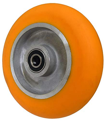 Caster Barn - 6x2 Orange Polyurethane on Aluminum Wheel - 1,000 lbs Capacity
