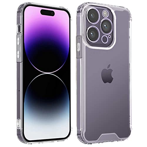 Image of WOW IMAGINE Ultra-Hybrid Crystal Clear Back Case Cover for Apple iPhone 14 Pro | Hard Back | Slim Fit Shockproof Design | Camera Protection Bump | Back Cover Case (PC,TPU | Transparent)