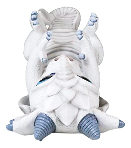 Ebros Gift Dreamland Frozen Frostbite Ice Snow White Baby Dragon Hatchling Wine Bottle Holder Statue Dungeons And Dragons Mythical Fantasy Medieval Decor Figurine #TOP4