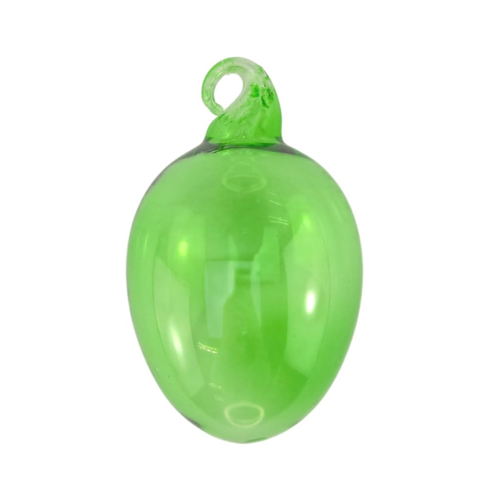 Crafty Capers Green Pastel | Coloured Glass Easter Egg | Hanging Ornament | Gisela Graham