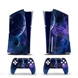 Per PS5 Slim Skin Disc Edition & Digital Edition Console E Controller Vinyl Cover Skins Wraps Resistente Ai Graffi, Compatibile Con PS5 Slim 20745 Senza Bolle Senza Schiuma Antigraffio (Size : Disc V