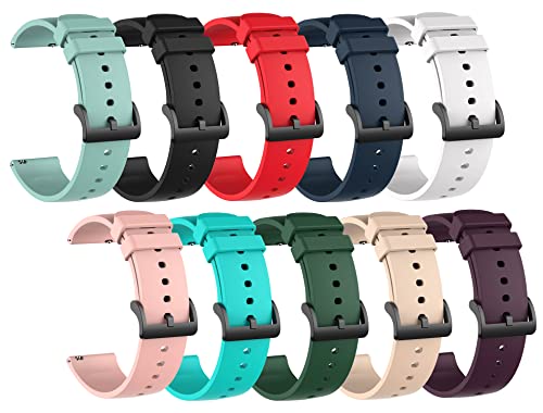 TenCloud intended for HOK/Erkwei Smartwatch I22 Watch Bands Quick Release Strap Soft Silicone Sport Band Compatible with Erkwei 1.7'' I22 Smart Watch/I22 Smartwatch Bands-10 Pack