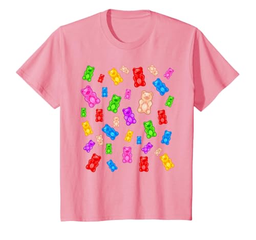 Gummy Bear Candy Mix T-Shirt, Youth, Pink, Large