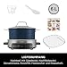 Ninja Foodi PossibleCooker, 6L Digitaler Multikocher & Schongarer mit Topf, und Reiskocher, vielseitige 8-in-1-Funktionen, Dampfeinsatz, Löffel &Glasdeckel, Anbraten, Backen, nachtblau, MC1101EU