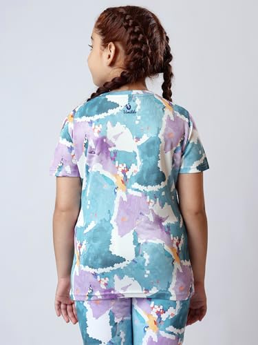 Image of Girl's Active Sports Wear Solid Short Sleeve Running Workout Tshirts Athletic Tops Lightweight Quick Dry Training Yoga Round Neck Tshirt (4 to 14 YRS)