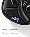 LeMuna Open Ear Headphones, Bluetooth 5.3 Wireless Earbuds with Earhooks, 60 Hours Playtime, Fast Charging, Sweat Resistant, Sport Earphones with Digital Display Charging Case for Workout Black