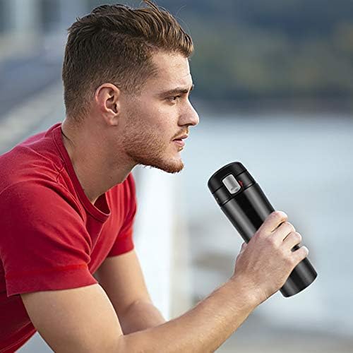 Insulated Water Bottle, Stainless Steel Insulated Water Bottle, Flask for Hot and Cold Drinks, Travel Coffee Mug, Sports Water Bottle, Drinks Cup(Black)