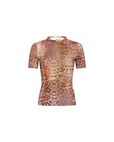 Silvia Tcherassi, Varinia T-Shirt, M, Peach Animal Print