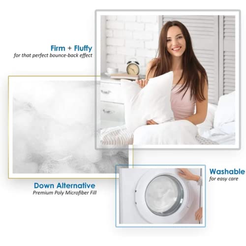 Mlity Throw Pillow Inserts 18 Inch X 18 Inch - Set Of 2, Polyester Inserts For Decorative Pillows, Pillow Inserts For Living Room Sofa Bedroom (18" X 18", 2 Pack) #TOP4