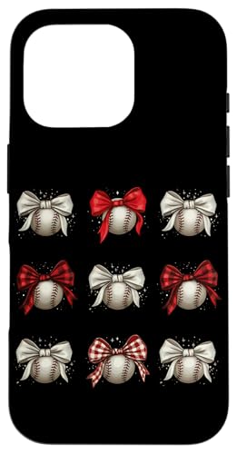 Baseball Coquette Bow for Women Baseball Mom Ribbon Mother Carcasa para iPhone 16 Pro