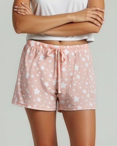Image of Real Essentials 3 Pack: Women's Pajama Shorts Sleep Lounge Sweatshorts Comfy Sleepwear Bottoms (Available In Plus Size)