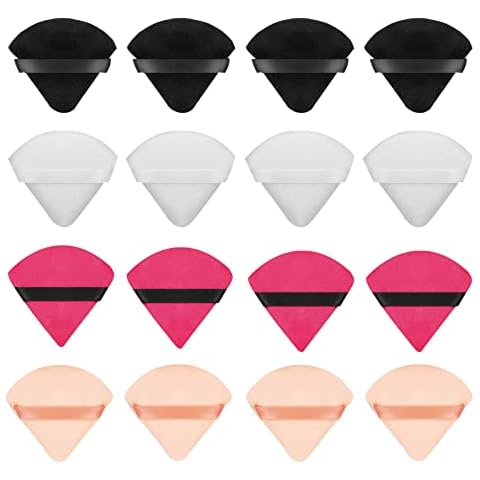 Kosmetik Gesicht Puderquaste, 16 Stück Dreieck Makeup Puderquaste Cover