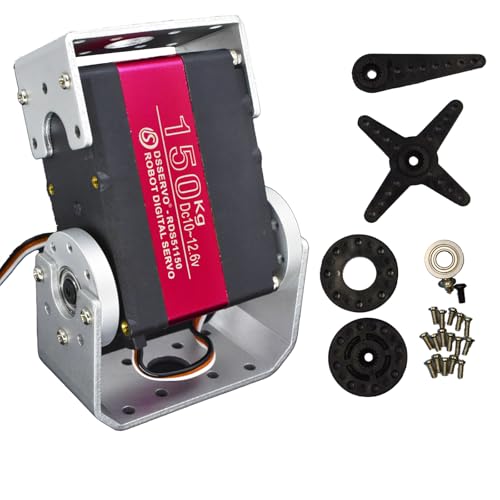 HOOYIJ 150KG Digital RC Servo,RDS51150 Dual Shafts 12V High Torque Stainless Steel Metal Gear Large...