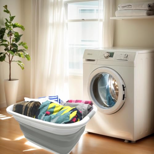 Sammart Collapsible Laundry Basket Set Gray thumbnail 5