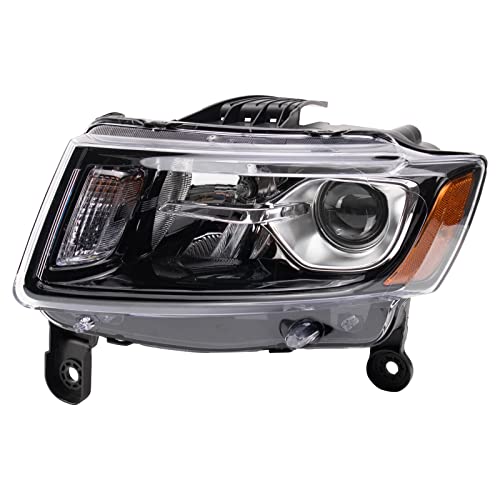 Image of TRQ Driver Side Headlight Assembly Halogen Compatible with 2014-2016 Grand Cherokee CH2502308