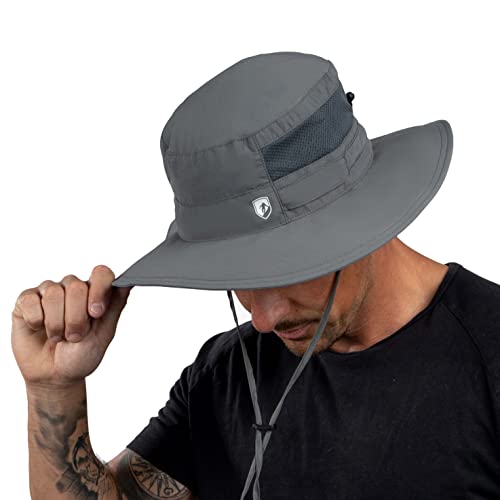 ALPIN LOACKER Sombrero de Sol para Exteriores con protección UV, Sombrero de Senderismo Premium para Exteriores y Deportes de montaña de Materiales reciclados, Gris