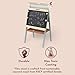 SPEEDY MONKEY Adjustable Wooden Easel for Kids | Double-Sided Chalkboard & Magnetic Whiteboard | Learning Toy for Children | Ideal Gift for Birthdays & Holidays