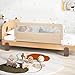 HONEY JOY Bed Rail for Toddlers, 59-in Extra Long, Portable Safety Guardrail w/Double Safety Child Lock, Foldable Baby Bed Rail Guard, Fit King & Queen Full Twin Size Bed Mattress (2 Pack, Beige)