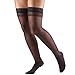 Truform Sheer Compression Stockings, 8-15 mmHg, Women's Thigh High Length, 20 Denier, Black, Large
