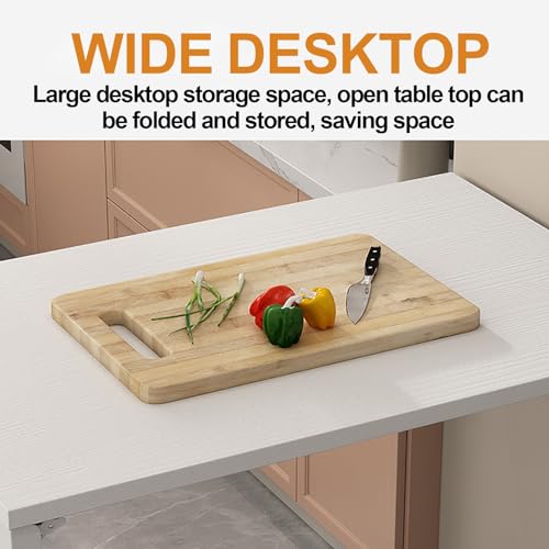 Bureau mural pliable robuste de 80 cm, table suspendue noire aux finitions soignées