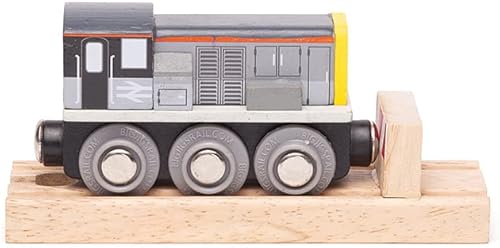 Bigjigs Rail Class 8 Diesel Shunter - Trenes de madera vintage, juguetes y accesorios ferroviarios para niños, regalos para niños pequeños y niños,