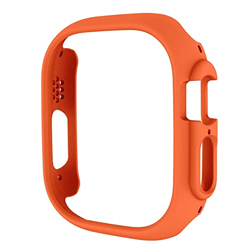 Housse de montre Apple Watch 8 et 7 orange en PC rigide antichoc pour cadran 45 mm