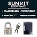 Summit Doorware Transparent Padlock for Educational Training & Locksport Puzzle – Clear Body with TRI-5D Keyway, Includes Case & 2 Keys – See How Locks Work – Educational Tool for Students & Hobbyists