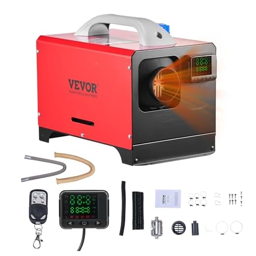 VEVOR Calentador de Aire Diésel CC 12-24 V 8 kW Consumo 0,18-0,36 L/h Calefacción Estacionaria 0-40 °C Ajustable con Control Remoto Interruptor LCD Bajo Ruido Tanque de 5 L para Camión, Barco