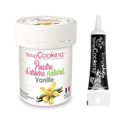 Natürliches Aroma in Pulverform 15 g Bio Vanille + Icing schwarzen Stift Cover