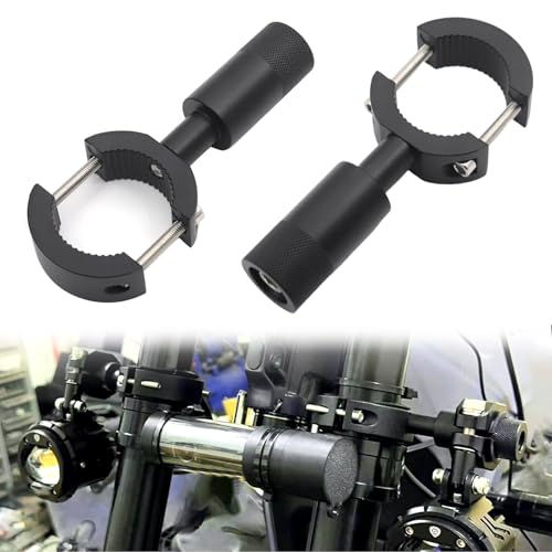 Biqing 2PCS Support de Montage de Lumière Travail, Support de Phare Additionnel Moto 20mm-45mm,Support de Montage Universel Pour Phare de Moto
