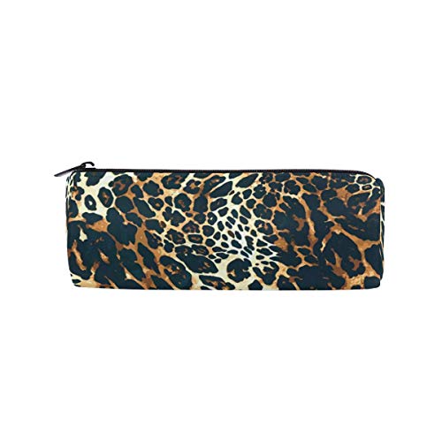 Preisvergleich Produktbild Jaguar Leopard Print Bleistift Fall Studenten Briefpapier Aufbewahrungstasche Pen Organizer Reißverschlusstasche für Mädchen Teenager Kinder
