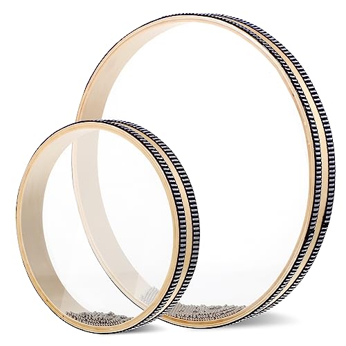 HANABASS 2 Pcs Ocean Drums for Meditation Wave Drums with Steel Balls Musical Instruments for Adults Percussion for Music Classrooms Gatherings