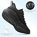 OUTJET Men's Walking Running Tennis Cushioning Shoes Non-Slip Lightweight ActiveFloat Athletic Gym Workout Cross Training Comfortable Fashion Sneakers Black