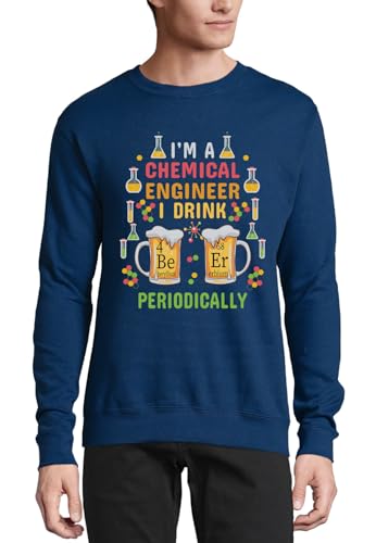 Pull I'm A Chemical Engineer sweat graphique scientifique bleu marine en coton