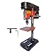 Trapano a Colonna da Banco Elettrico 350W 5 Velocità 580-2650 Giri/min con Mandrino 13mm piano di lavoro inclinabile, girevole e regolabile