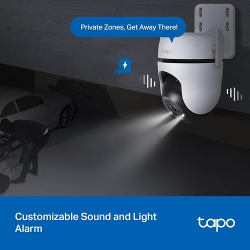 Tapo C520WS Pan/Tilt Outdoor Security Camera, 2K 4MP WiFi Outdoor Camera, 360° Vision Motion Tracking, No Monthly Fee, AI Detection, Starlight Colour Night Vision, IP66, Works with Alexa & Google - 12