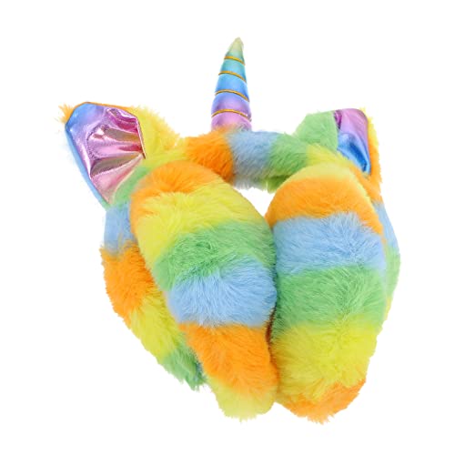 FRCOLOR Ear Cover for Winter Plush Boys and Girls Earmuffs Unicorn Design Windproof Ear Protector