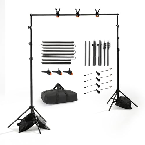 Soporte para telón 6.6 x 10 ft kit ajustable con accesorios miniatura 1