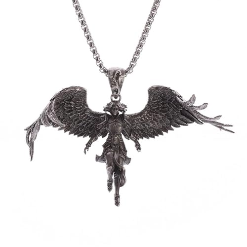 Collier Archange Michel Gabriel médaillon amulette judaïsme rétro pour homme femme