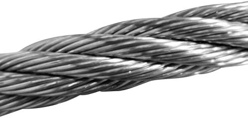 1/2" Stainless Steel Wire Rope Cable 6x19 IWRC Type 304 (100 Feet)