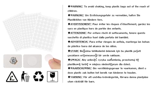 FOMGIIN 354 Stück Weiß Schraubenabdeckung Selbstklebend, Ø10mm Ø15mm Ø20mm PVC Selbstklebende Schrauben Abdeckkappen Aufkleber wasserdichte Schraubenloch für Schreibtische, Wandschränke, Möbel