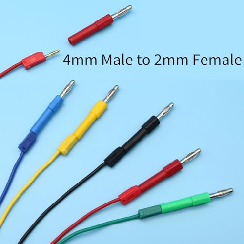 Conector Banana Plug 4mm Macho a 2mm Hembra para Altavoz miniatura 4