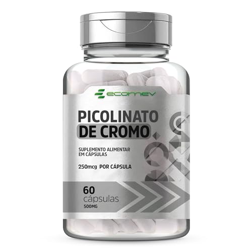 Picolinato de cromo 500Mcg 60 Cápsulas - 1 Cáps Ao Dia - Ecomev