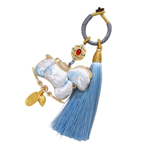 Portable Keychain with Hand Woven Tassels and Auspicious Horse Year Design Bag Charm for Effortless Transportation Multifunction
