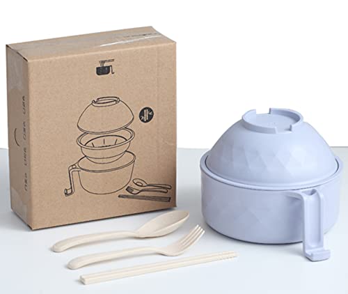 Ramen Cooker Ramen Bowl Set with Chopsticks 33oz Microwave Noodle Bowl Black - Picture 16 of 27
